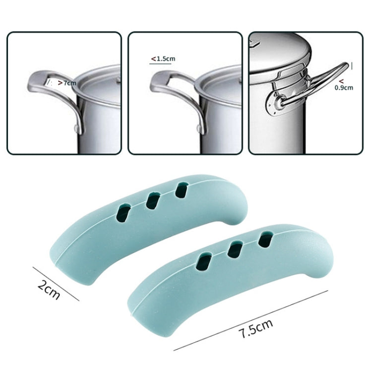 Silicone Pot Handle Insulation Cover 5 pair set Light Green