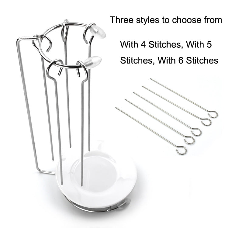 Braai Hanging Rack Stainless Steel Kebab Stand with 4 Skewers