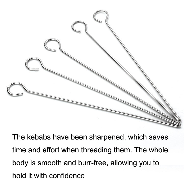 Braai Hanging Rack Stainless Steel Kebab Stand with 4 Skewers