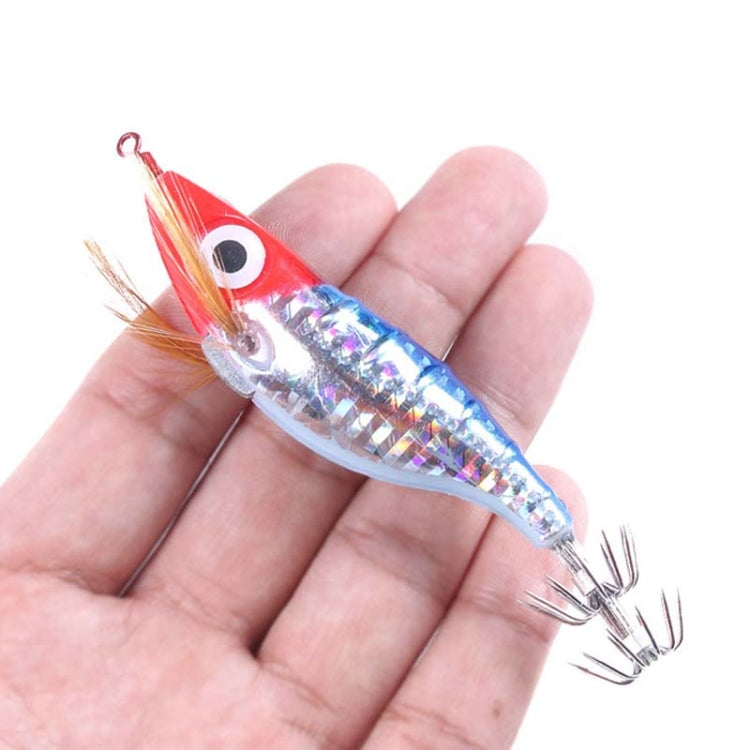 Luminous Horizontal Shrimp Squid Hook Bionic Bait 2 pcs - Silver, Blue 9gr 10cm