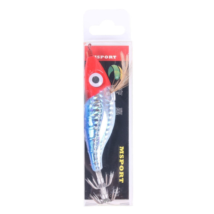 Luminous Horizontal Shrimp Squid Hook Bionic Bait 2 pcs - Silver, Blue 9gr 10cm