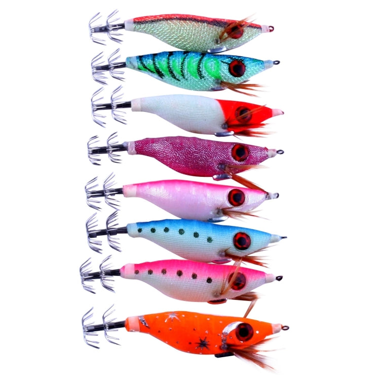 Fishing Lure Squid Hard Bait Noctilucent Plastic 8 Piece 10cm