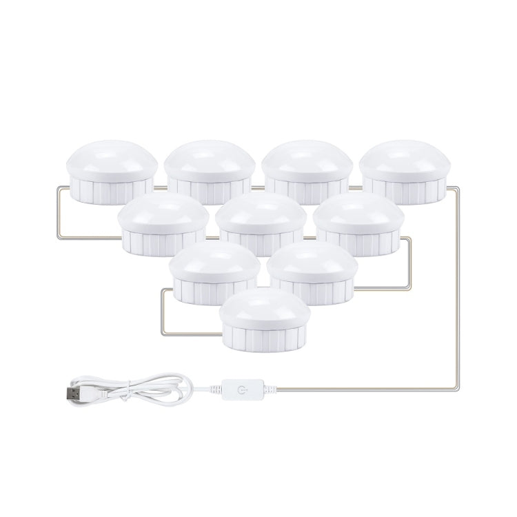 Cosmetic Bathroom Mirror Front Light 10 LED's