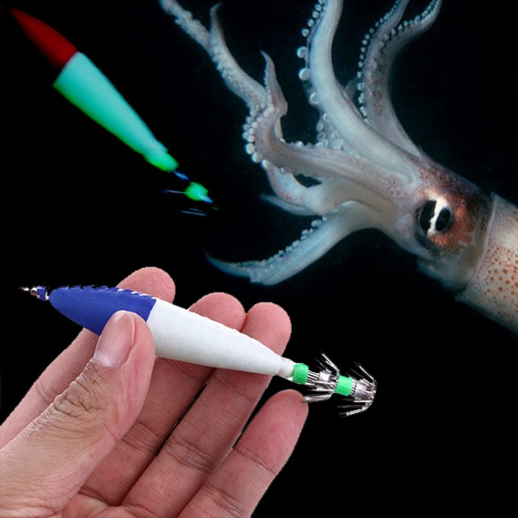 Luminous Explosion Squid Hook 5 Piece set Red and White