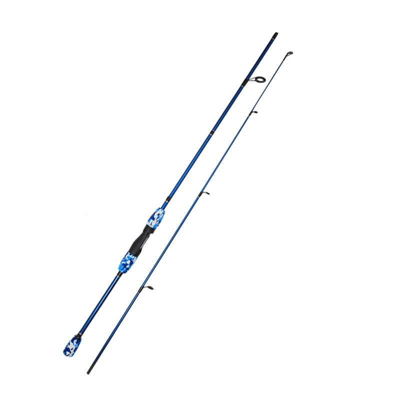 Bass Rod 6FT Carbon Fiber Medium Action Spinning Rod with Tapered Handle Blue