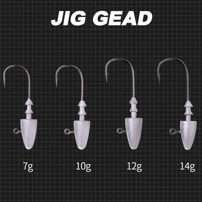 Jig Head Soft Bait bullet nose 7 gram 4 per packet