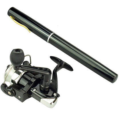 Fishing Rod and Reel Pen Combo Black