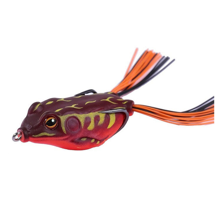 Frog Fishing Lure with fitted double hook 9gr 5cm (set of 2) Sun Glo Red