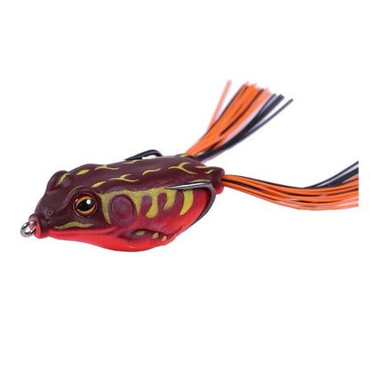 Frog Fishing Lure with fitted double hook 9gr 5cm (set of 2) Sun Glo Red