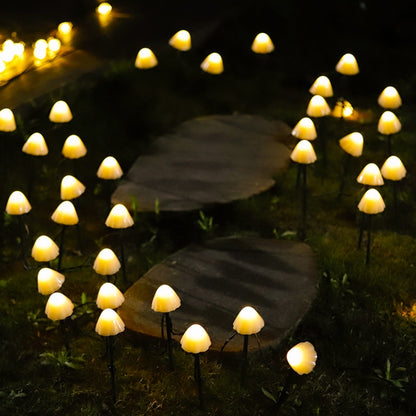 Solar Mushroom Lawn Light Multi Colours Outdoor Waterproof 30 LED String