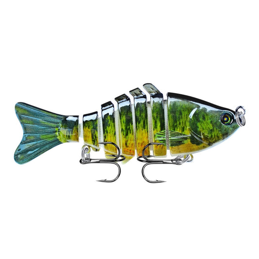 Bass Fishing Crank Swim bait - Green / Yellow