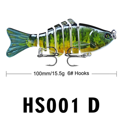 Bass Fishing Crank Swim bait - Green / Yellow