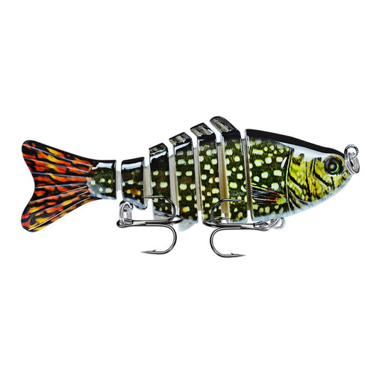 Bass Fishing Crank Swim bait - Spotted Green
