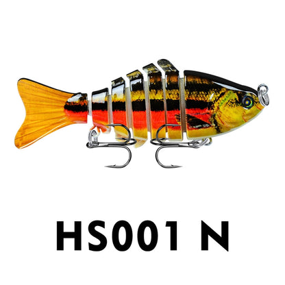 Bass Fishing Crank Swim bait - Orange / Red Stipe