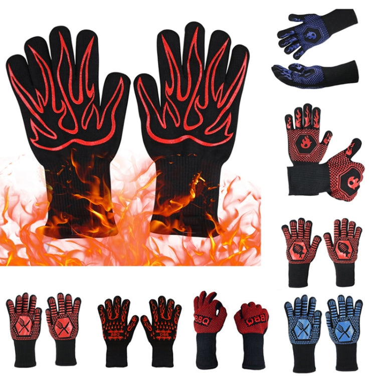 Braai Gloves Silicone Big Flame Red 32cm Long 1 Pair Package