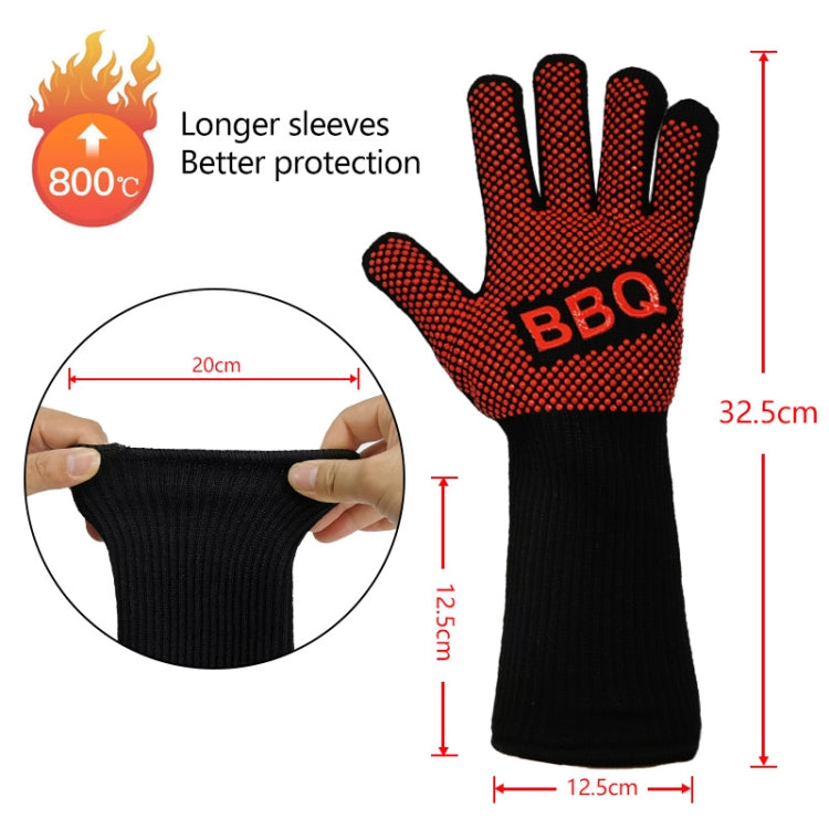 Braai Gloves Silicone Big Flame Blue 32cm Long 1 Pair Package