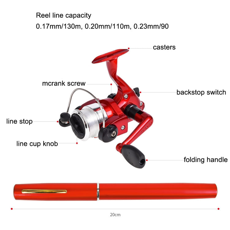 Fishing Rod and Reel Pen Combo Purple