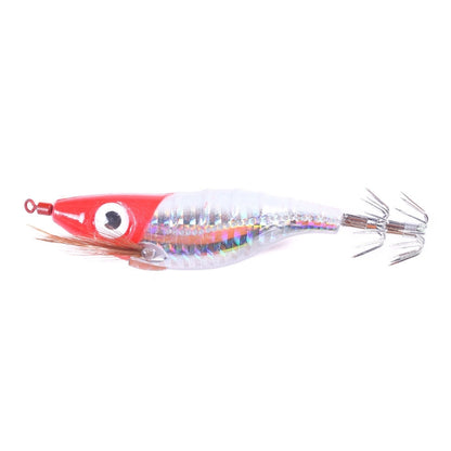 Luminous Horizontal Shrimp Squid Hook Bionic Bait 2 pcs - Silver, White 9gr 10cm