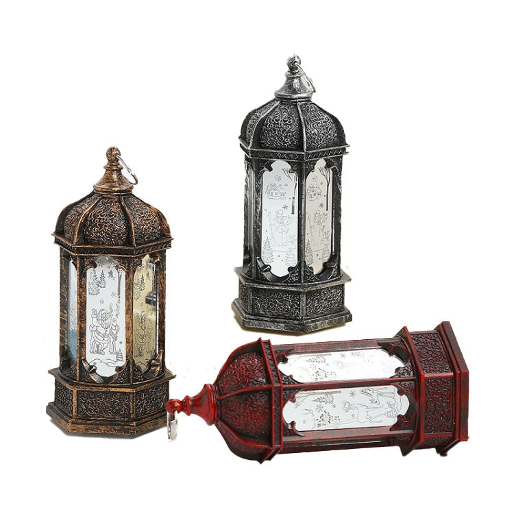 Moroccan Style Retro Candlestick LED Night Light Lamp 4 Piece Set