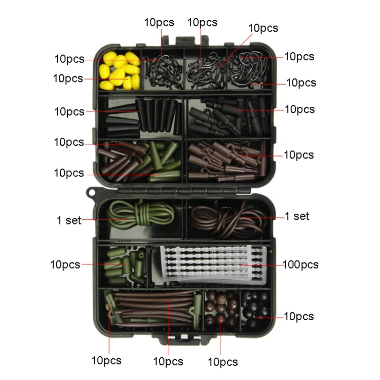 Fishing Accessories Set 272 Piece Specimen Carp in Plastic Container