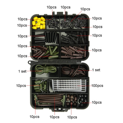 Fishing Accessories Set 272 Piece Specimen Carp in Plastic Container