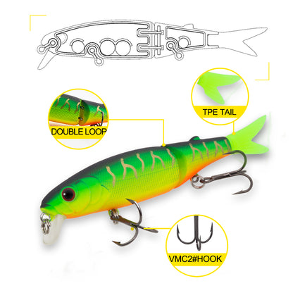 Fishing Lure Multi jointed Sinking Minnow Style colour 14