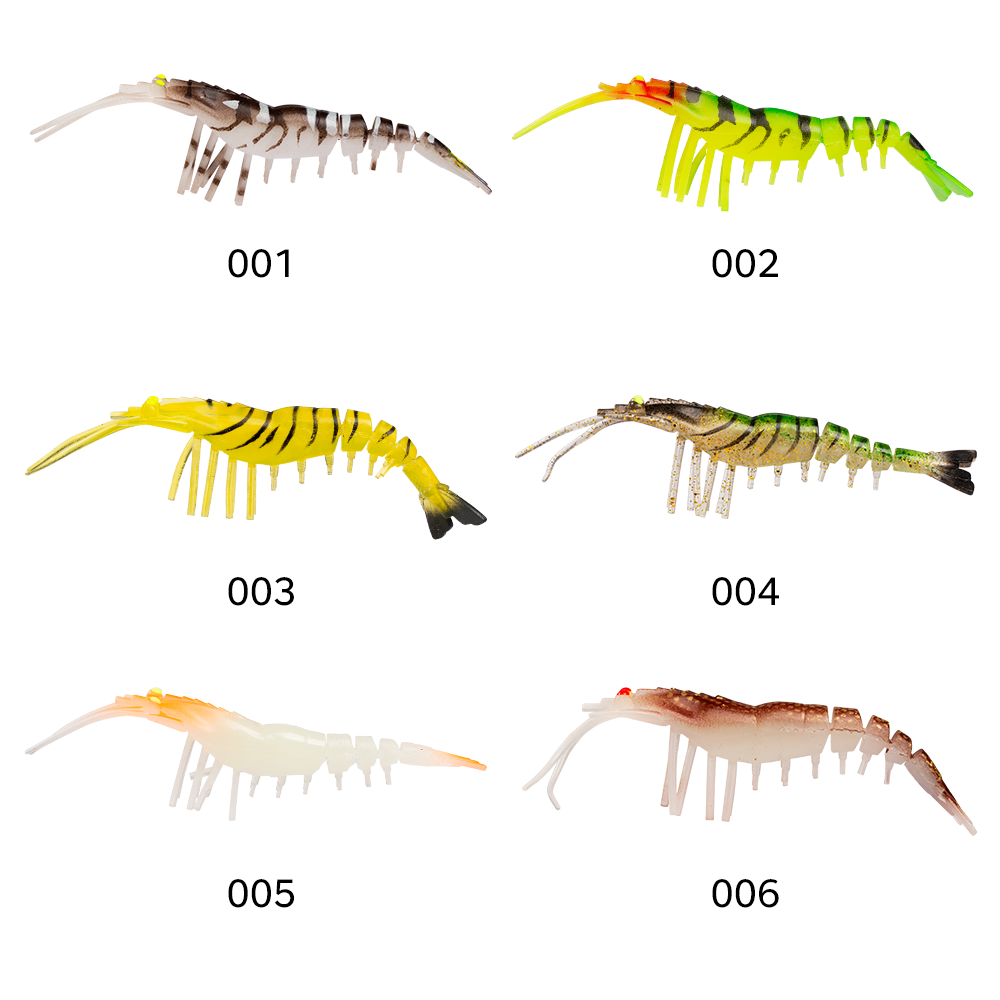 Fishing Lure Soft Bait Shrimp style colour Natural / Gold