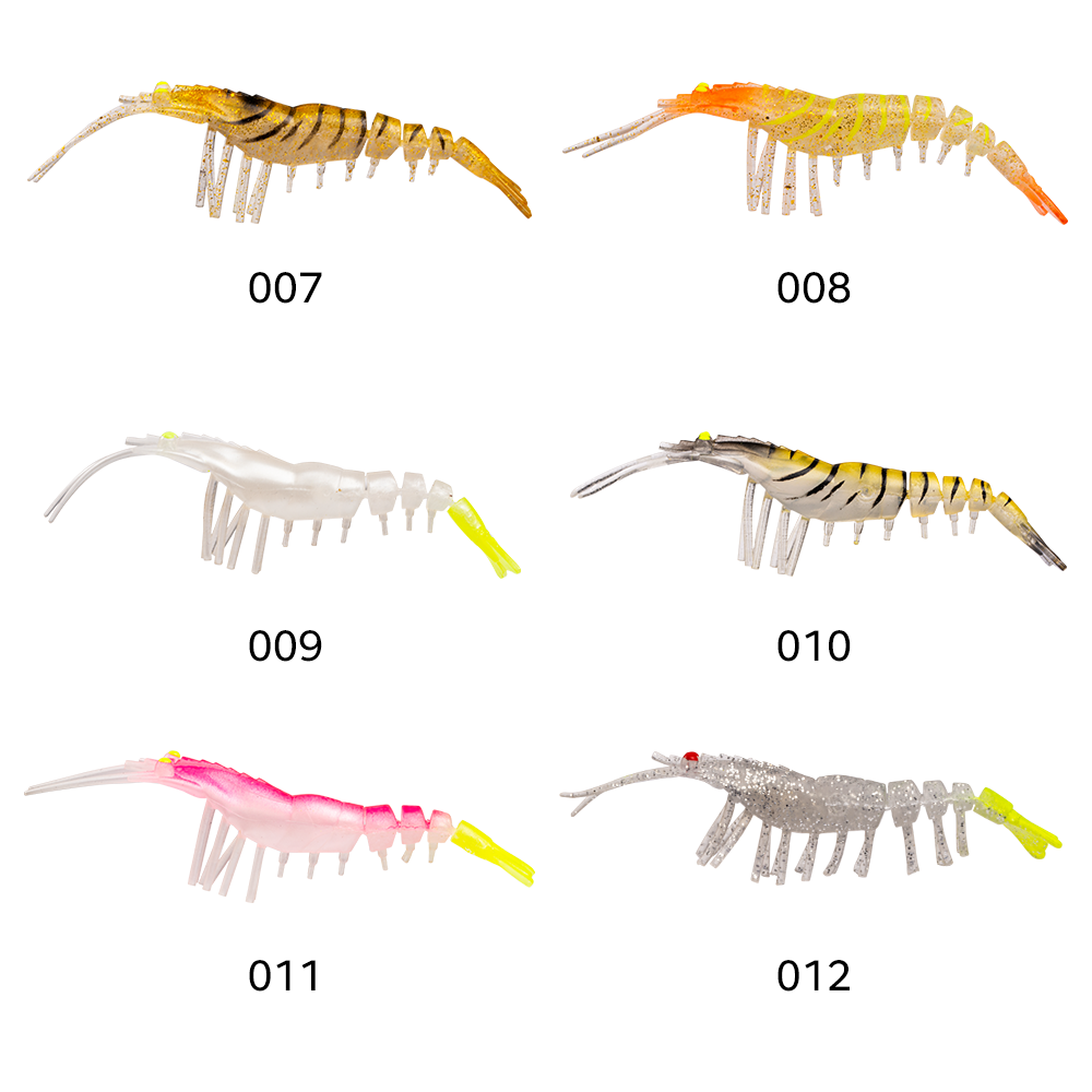Fishing Lure Soft Bait Shrimp style colour Natural / Gold