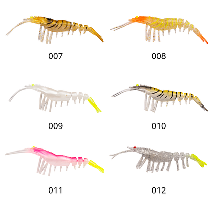 Fishing Lure Soft Bait Shrimp style colour Natural / Gold