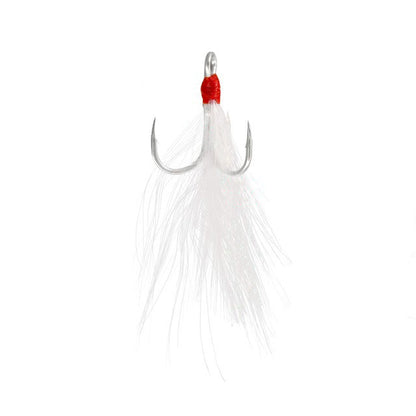 Fish Hook #4 Treble with Feather Teaser