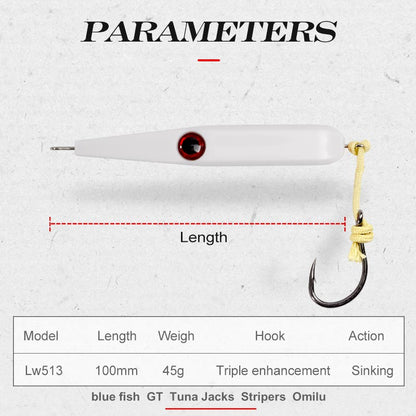 Fishing Lure Hard Bait Chisel Nose Sinking Orange