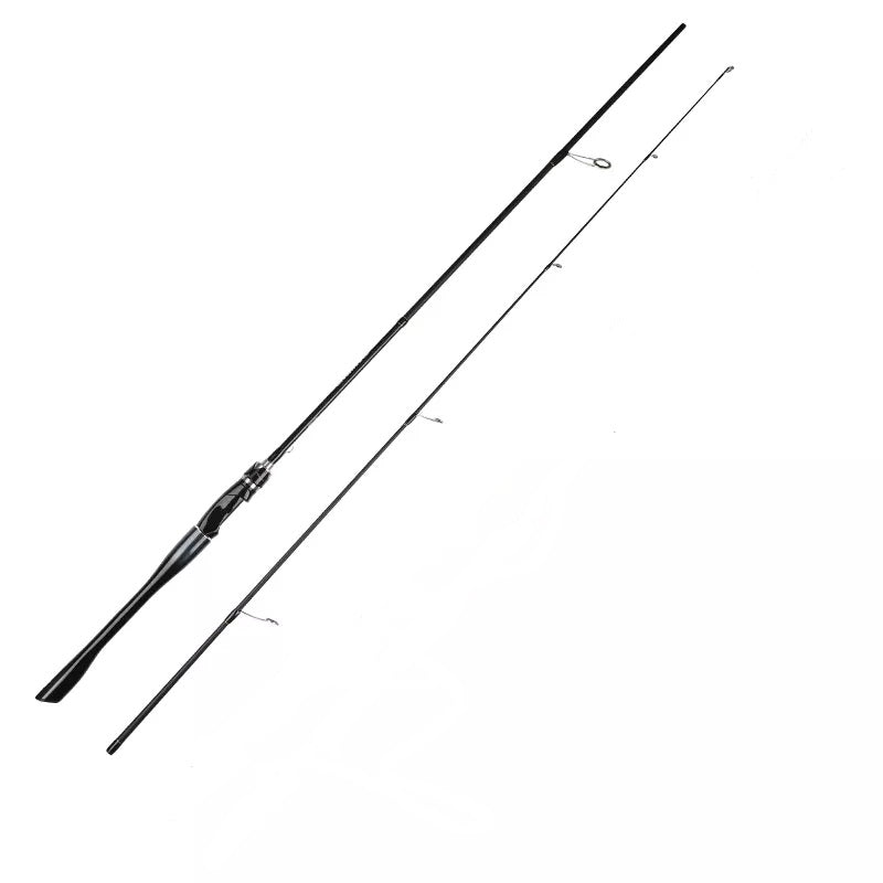 Bass Rod 6FT Carbon Fiber Power Medium Fast Action Spinning Rod Black ...