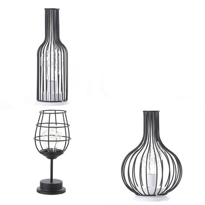Retro Classic Iron Art 3 Piece LED Table Lamp