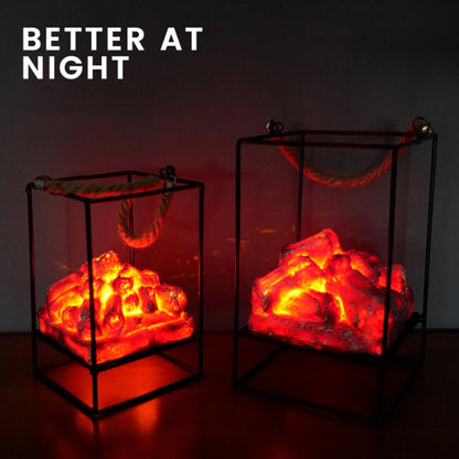 Imitation Charcoal Flame Lamp LED Wrought Iron Decoration