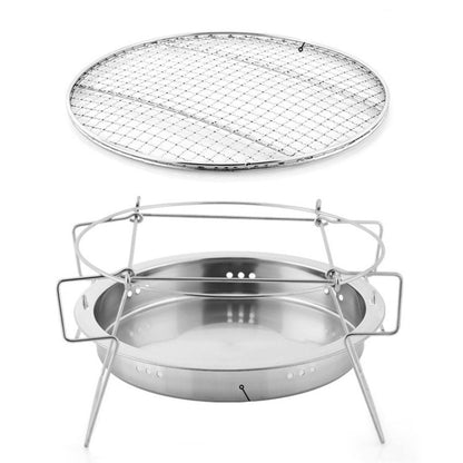 Braai Grill Round Stainless Steel Foldable