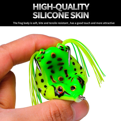 Frog Fishing Lure with fitted double hook 9gr 5.3cm - Yellow / Red