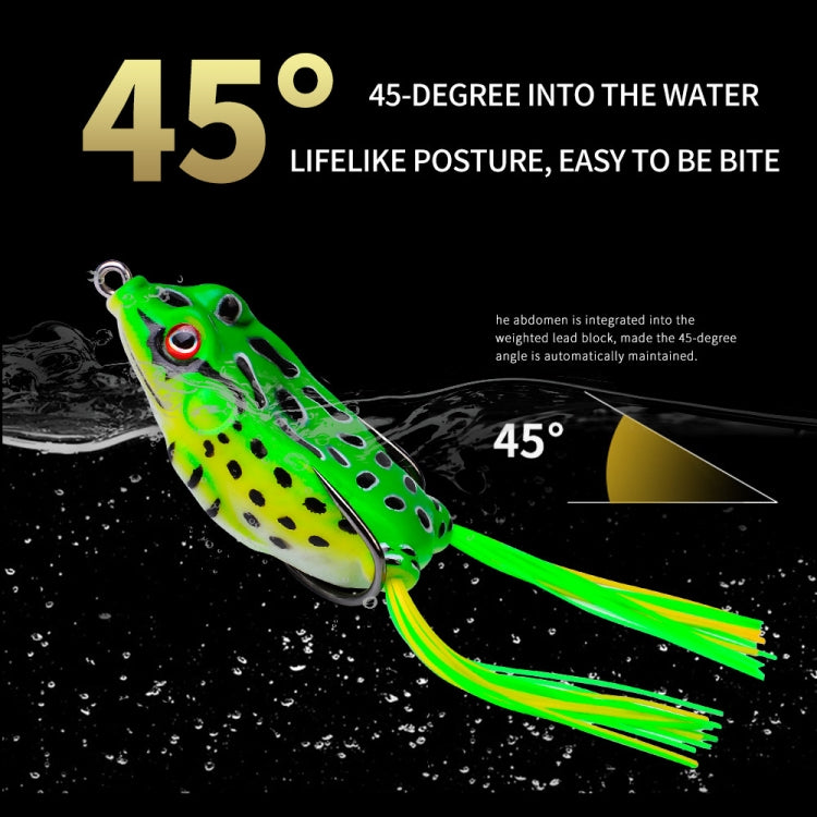 Frog Fishing Lure with fitted double hook 9gr 5.3cm - Yellow / Red