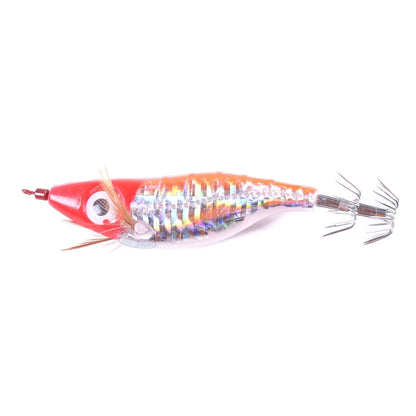 Luminous Horizontal Shrimp Squid Hook Bionic Bait 2 pcs - Silver, Orange 9gr 10cm
